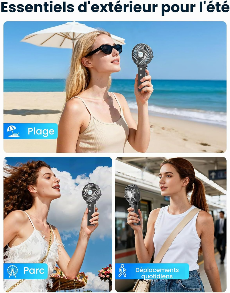 meilleur ventilateur portable rechargeable pas cher Amazon 2026